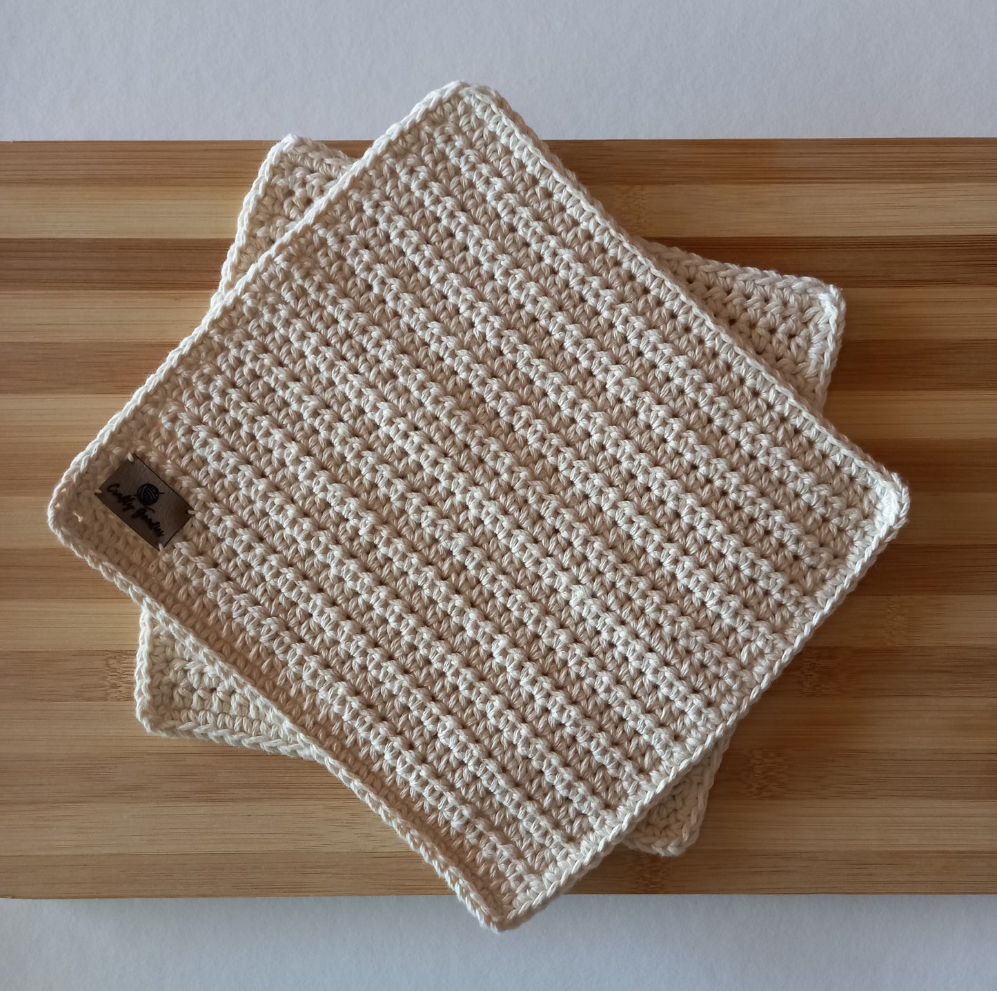 Premium Cotton Dish Cloth Set - Handmade Kitchen Essentials (Set of 2)