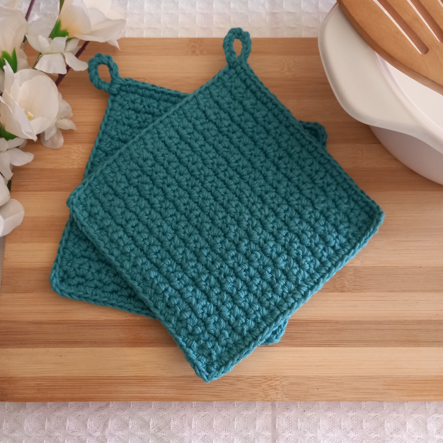 2 PCS 100% Cotton Pot Holder Set
