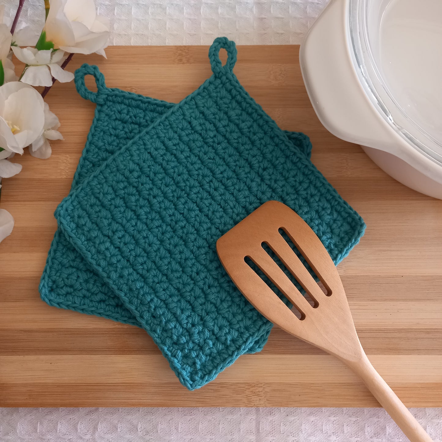 2 PCS 100% Cotton Pot Holder Set