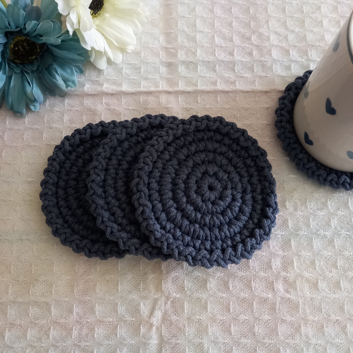 Eco-Friendly Coaster Set - Handmade from Recycled Materials (Set of 4)