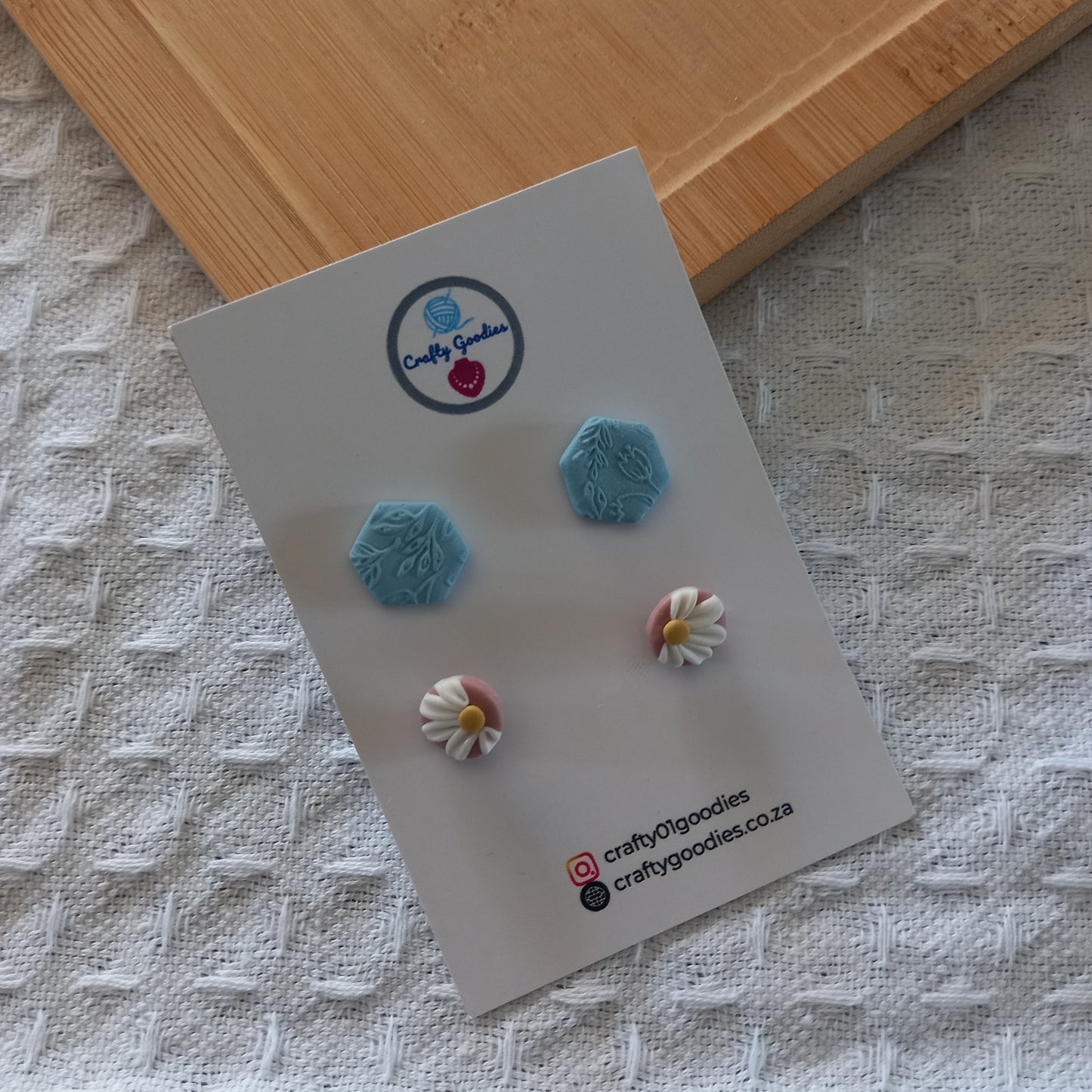 Polymer Clay Stud Earrings 2 Pack