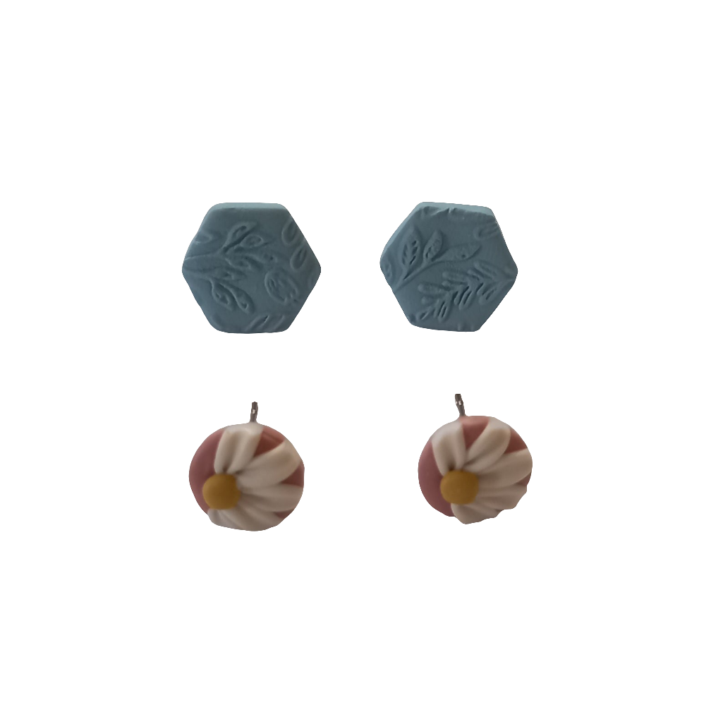Polymer Clay Stud Earrings 2 Pack