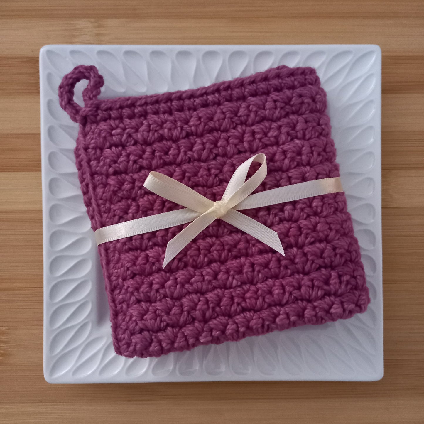 Eco-Cotton Exfoliating Washcloth - Textured Skincare Essential (21cm)