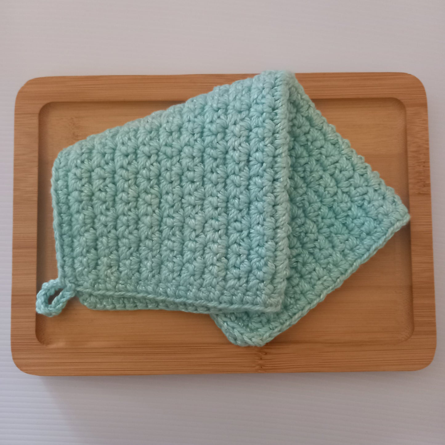 Bamboo Cotton Washcloth - Antibacterial Exfoliating Cloth (21cm)