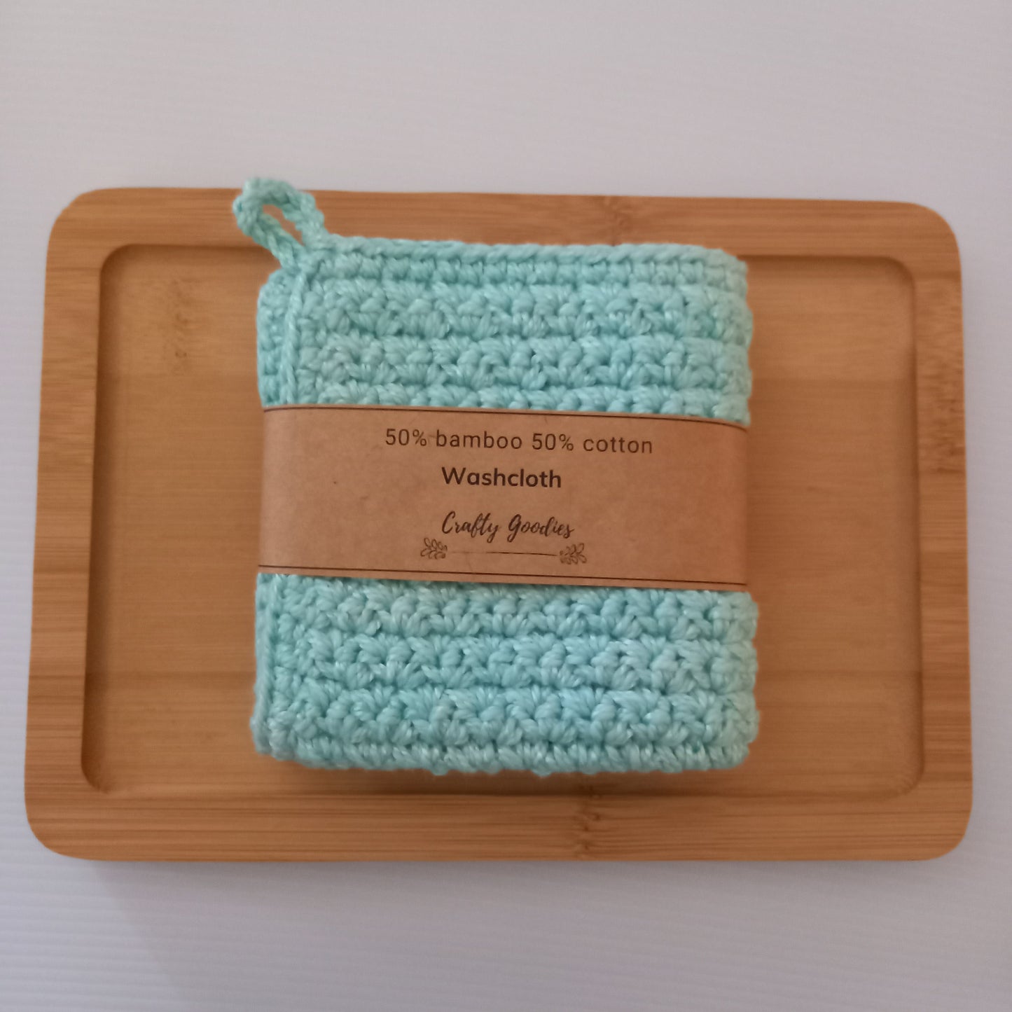 Bamboo Cotton Washcloth - Antibacterial Exfoliating Cloth (21cm)