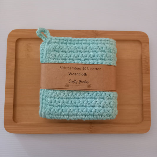 Bamboo Cotton Washcloth - Antibacterial Exfoliating Cloth (21cm)