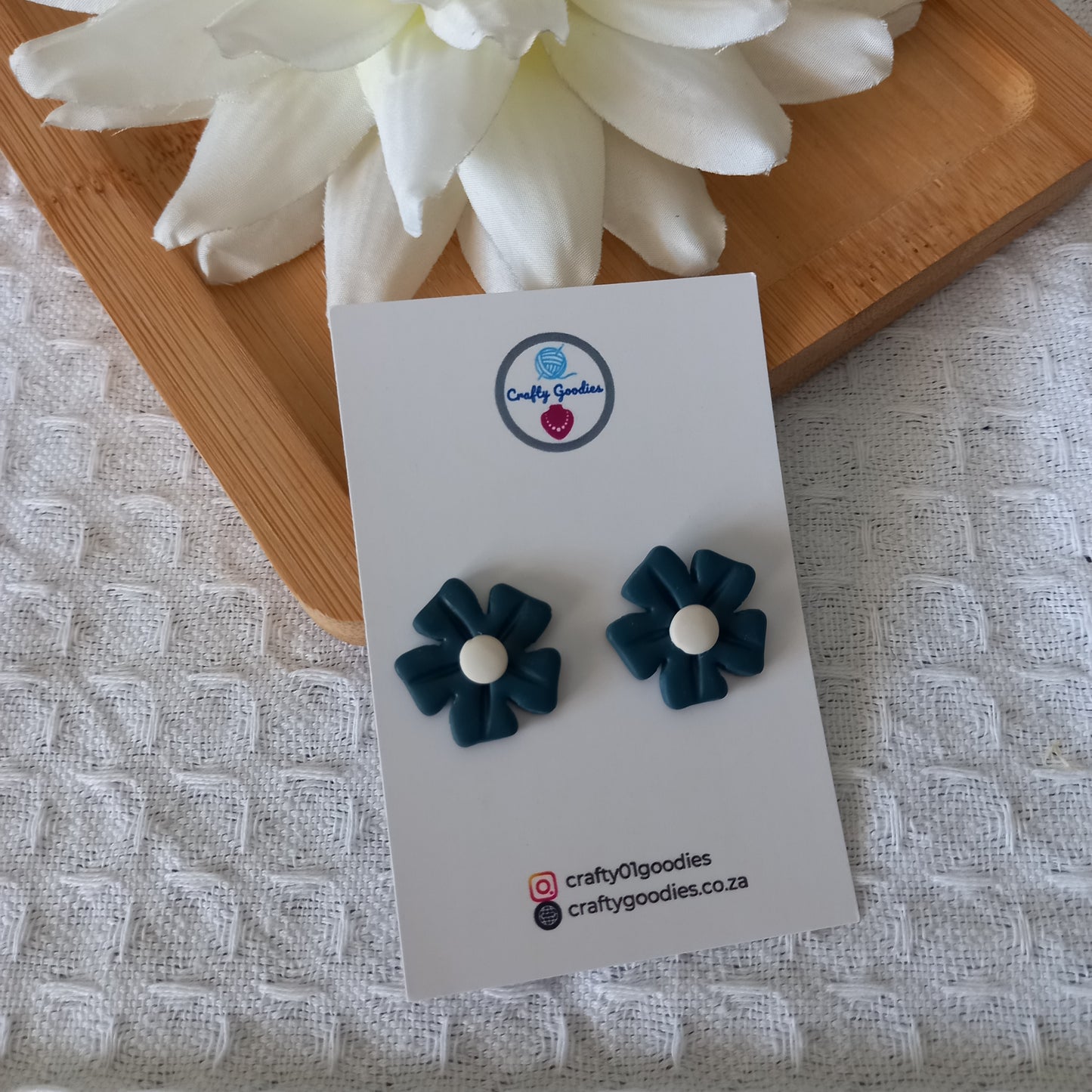 Polymer Clay Flower Stud Earrings