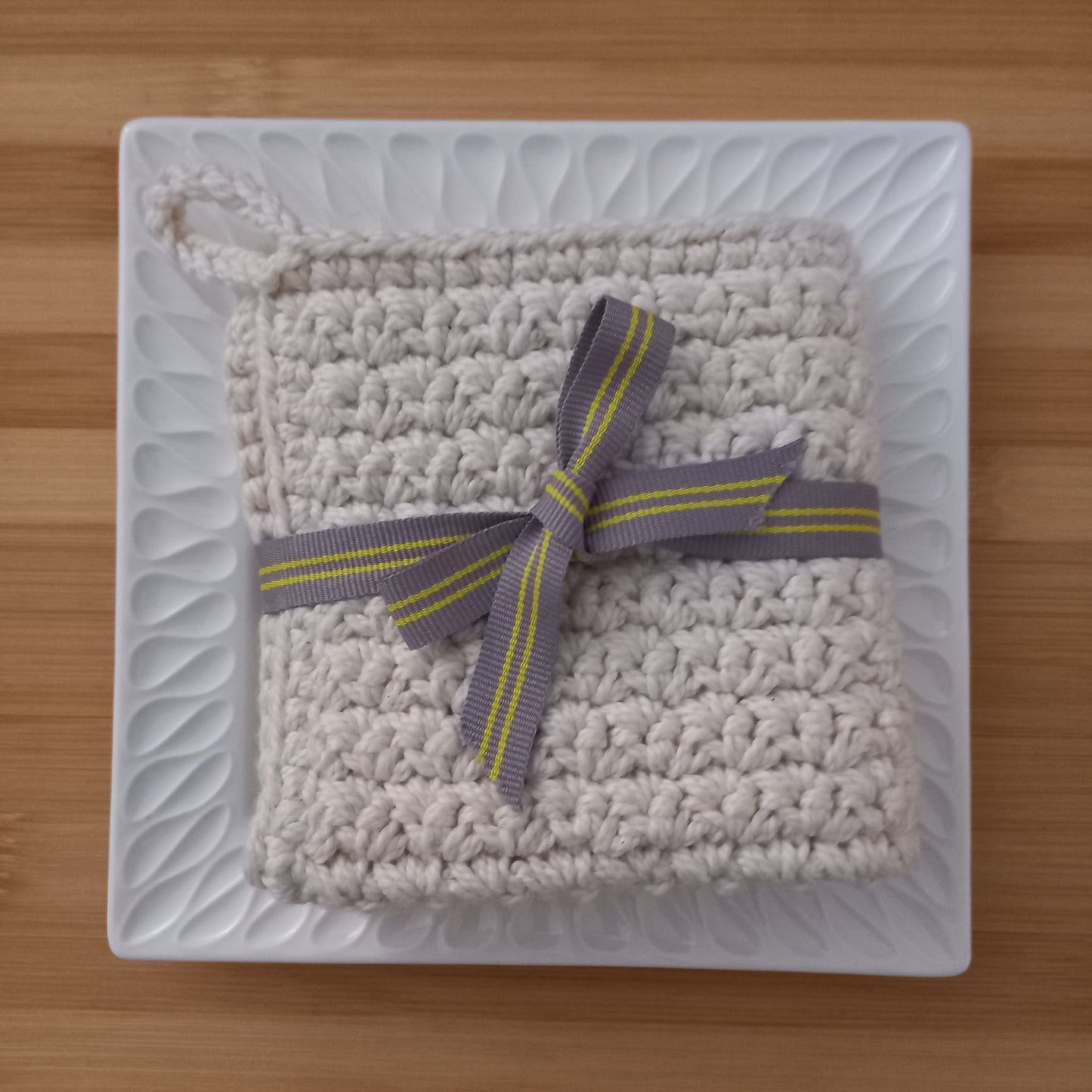 Eco-Cotton Exfoliating Washcloth - Textured Skincare Essential (21cm)